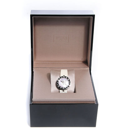 Bulgari BVLGARI Stainless Steel Calfskin Diamond Pink Mother of Pearl 30mm B.Zero1 Three Hearts Quartz Watch 8 of 8