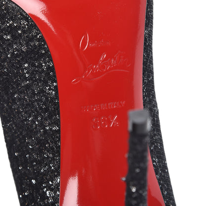 Christian Louboutin Glitter Resille Pigalle Follies 100 Pumps 36.5 Black 6 of 10