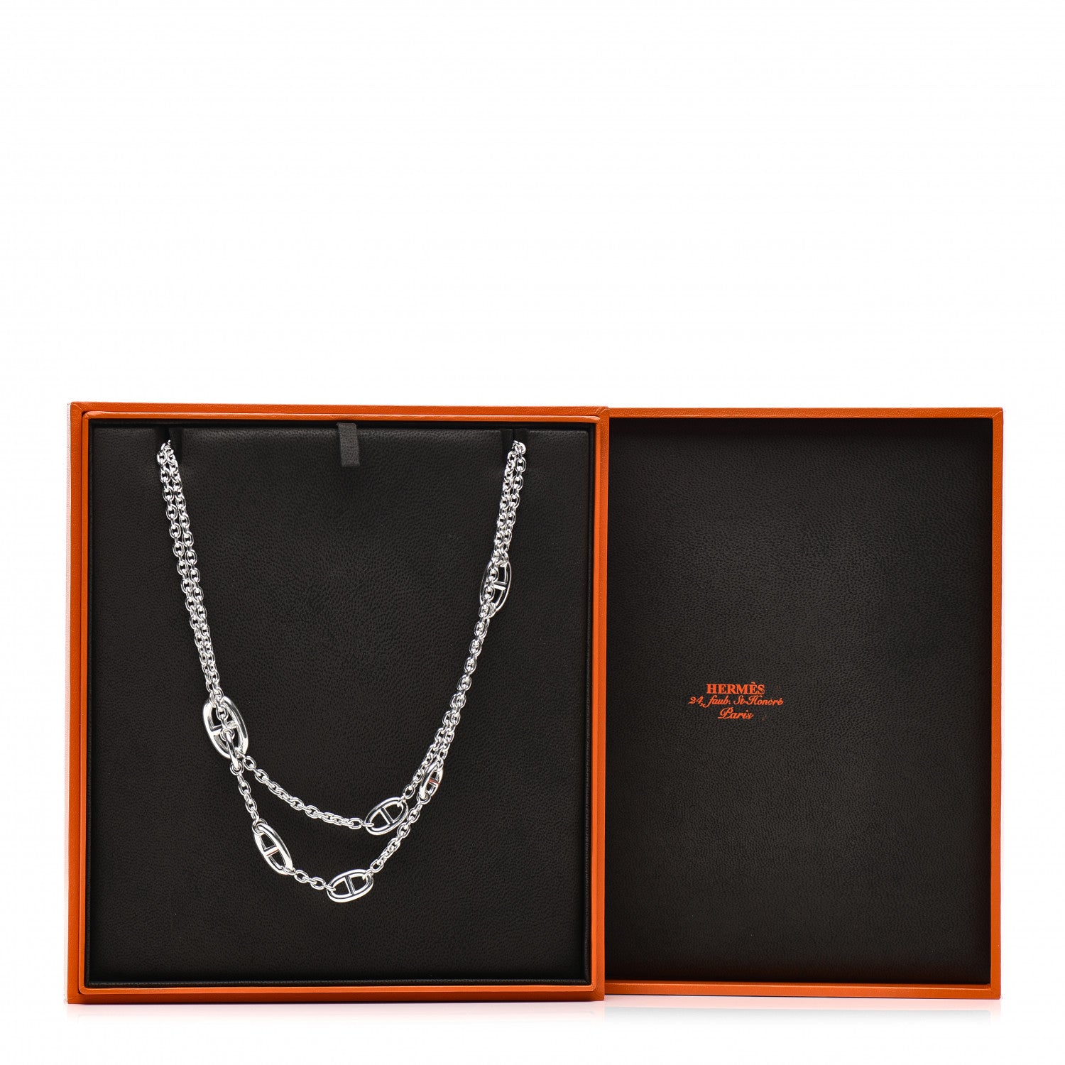 Hermes Sterling Silver Farandole Necklace 160 6 of 6