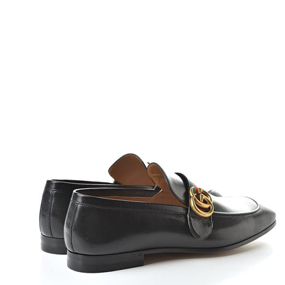 Gucci Goatskin Web Mens GG Loafers 6.5 Black 4 of 9