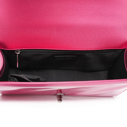 Chanel Metallic Patent Calfskin New Medium Boy Flap Pink 7 of 8