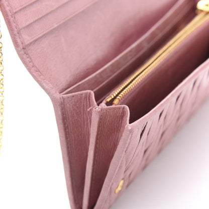 Miu Miu Nappa Matelasse Flap Wallet Rosa 11 of 13