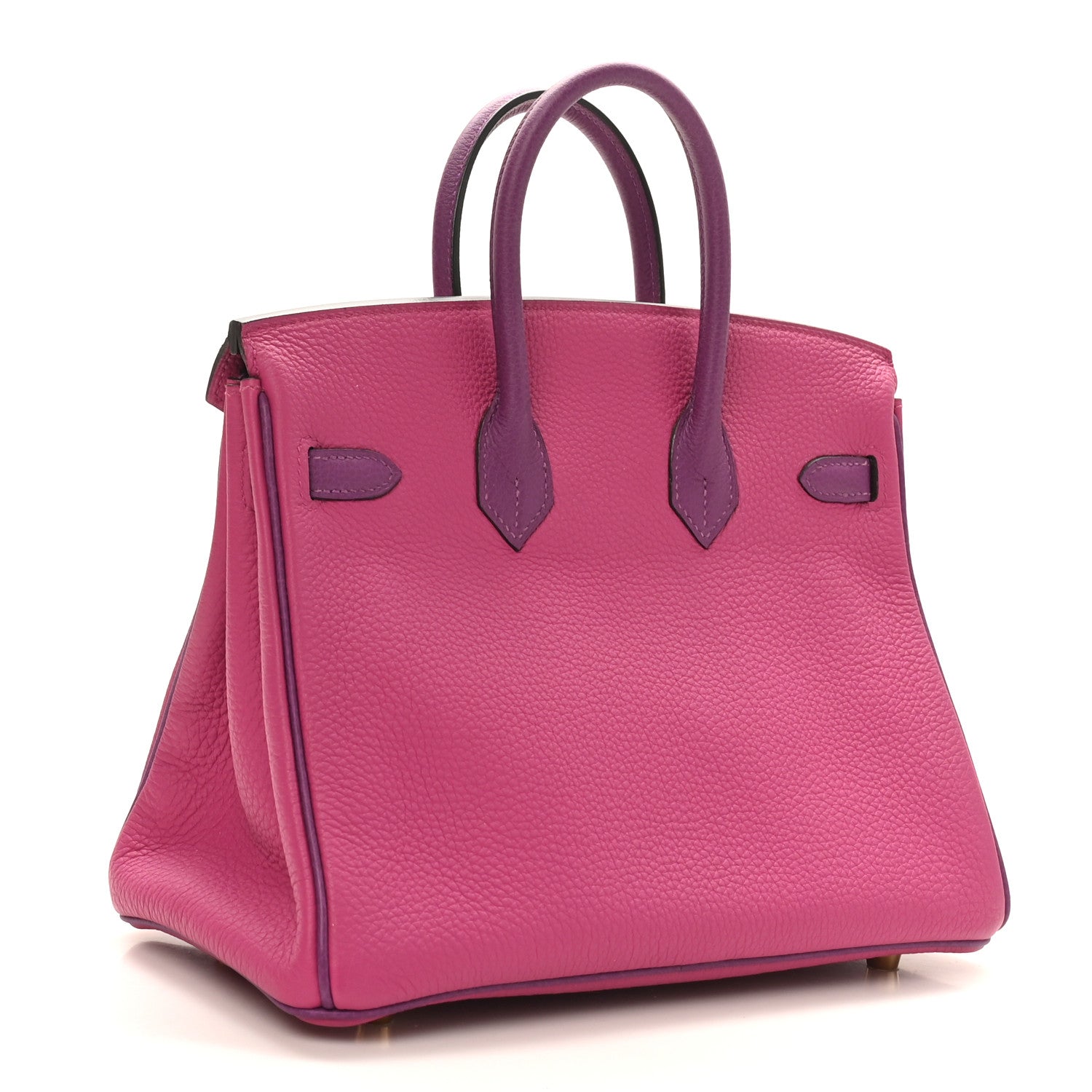 Hermes Togo Horseshoe Birkin 25 Rose Pourpre Cassis 3 of 11
