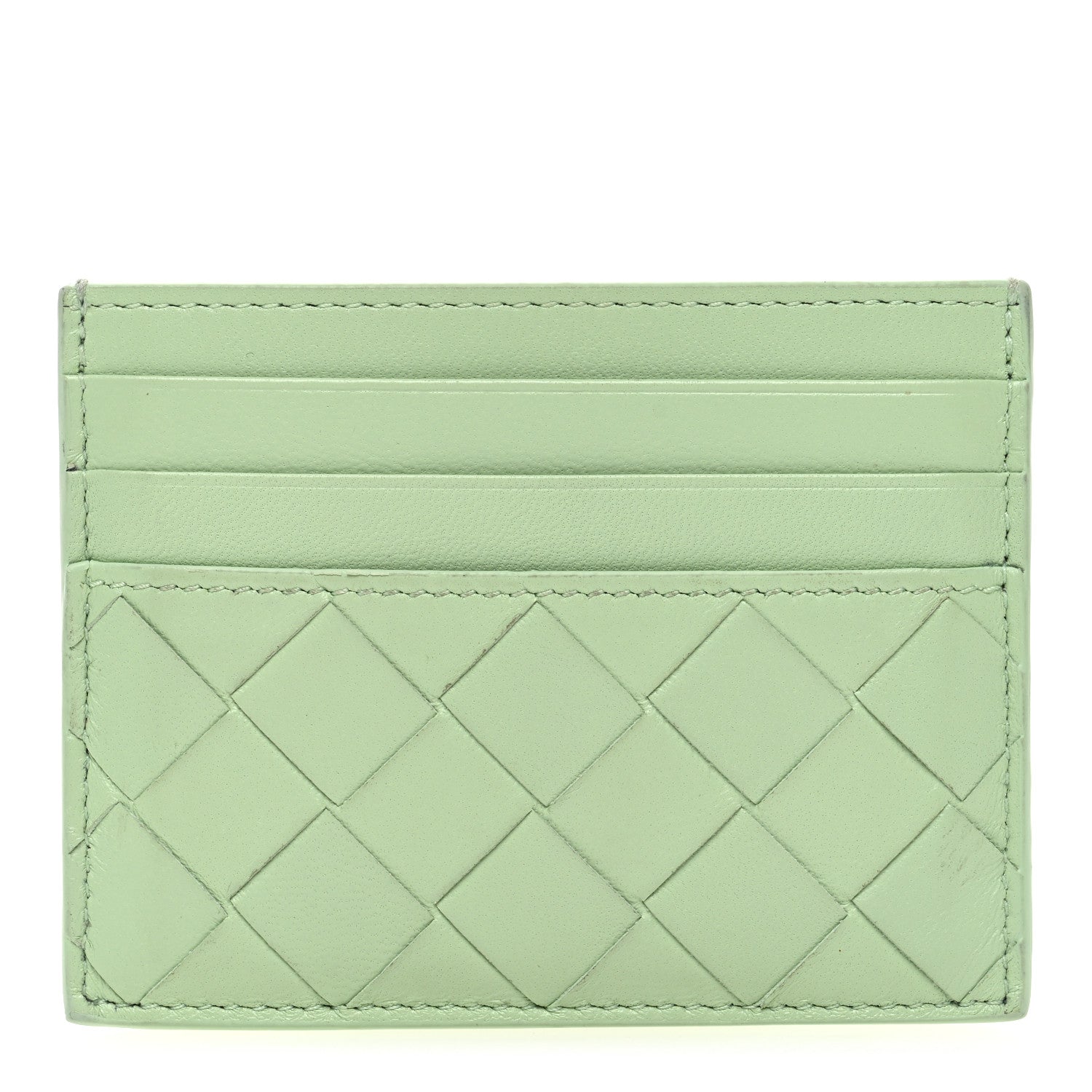 Bottega Veneta Nappa Intrecciato Card Holder Fresh Mint 1 of 8
