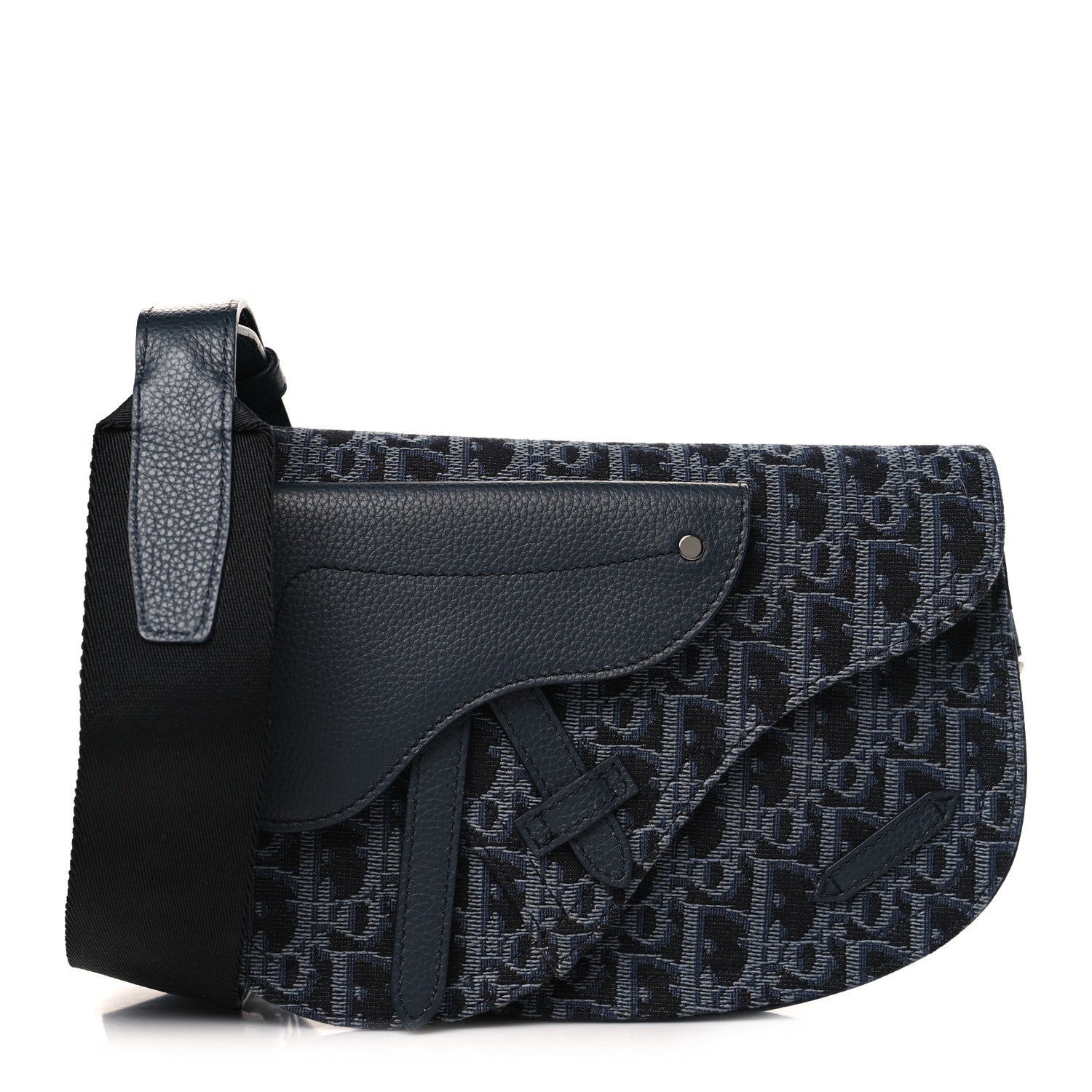 Christian Dior Oblique Saddle Messenger Pouch Blue 1 of 8