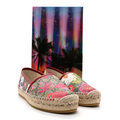 Gucci GG Supreme Monogram Blooms Espadrilles 36 Beige Multicolor Dry Rose 9 of 9