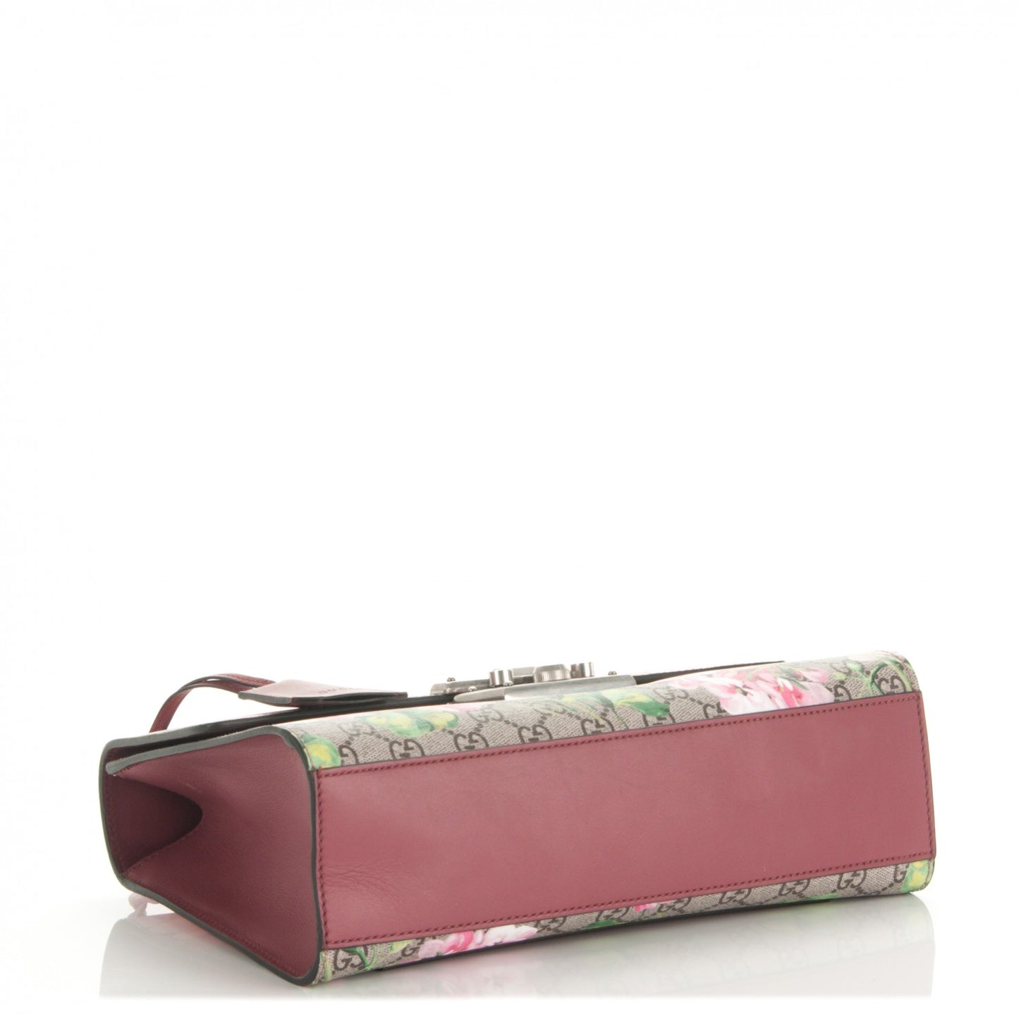 GG Supreme Monogram Blooms Medium Padlock Shoulder Bag Beige Multicolor Dry Rose