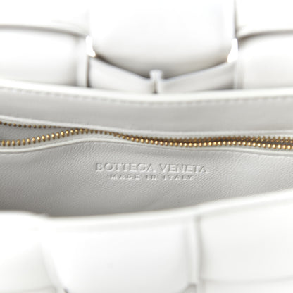 Bottega Veneta Lambskin Maxi Intreccio Padded Chain Cassette Crossbody Bag White 7 of 9
