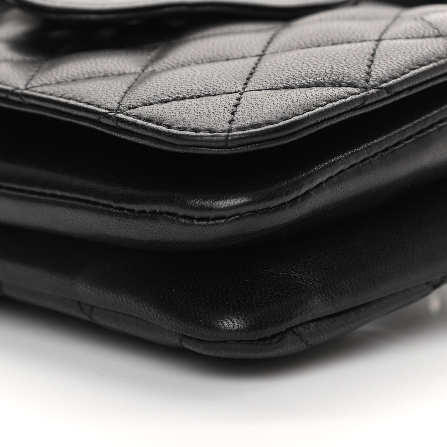 Chanel Lambskin Quilted Butterfly Clutch With Chain Black 10 of 14