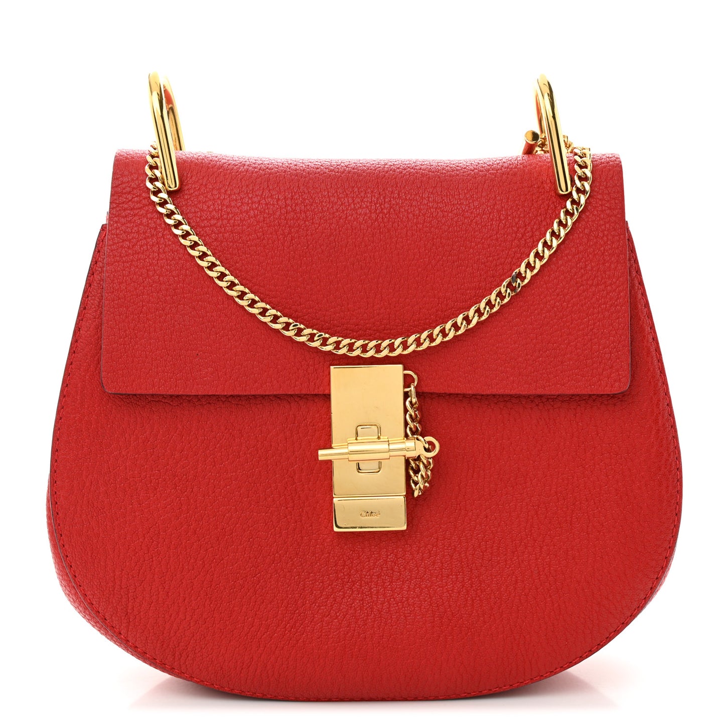 Goatskin Drew Shoulder Bag Red