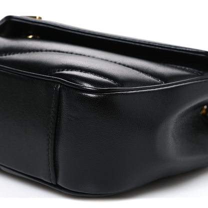 Saint Laurent Lambskin Chevron Quilted Small Loulou Black 11 of 12