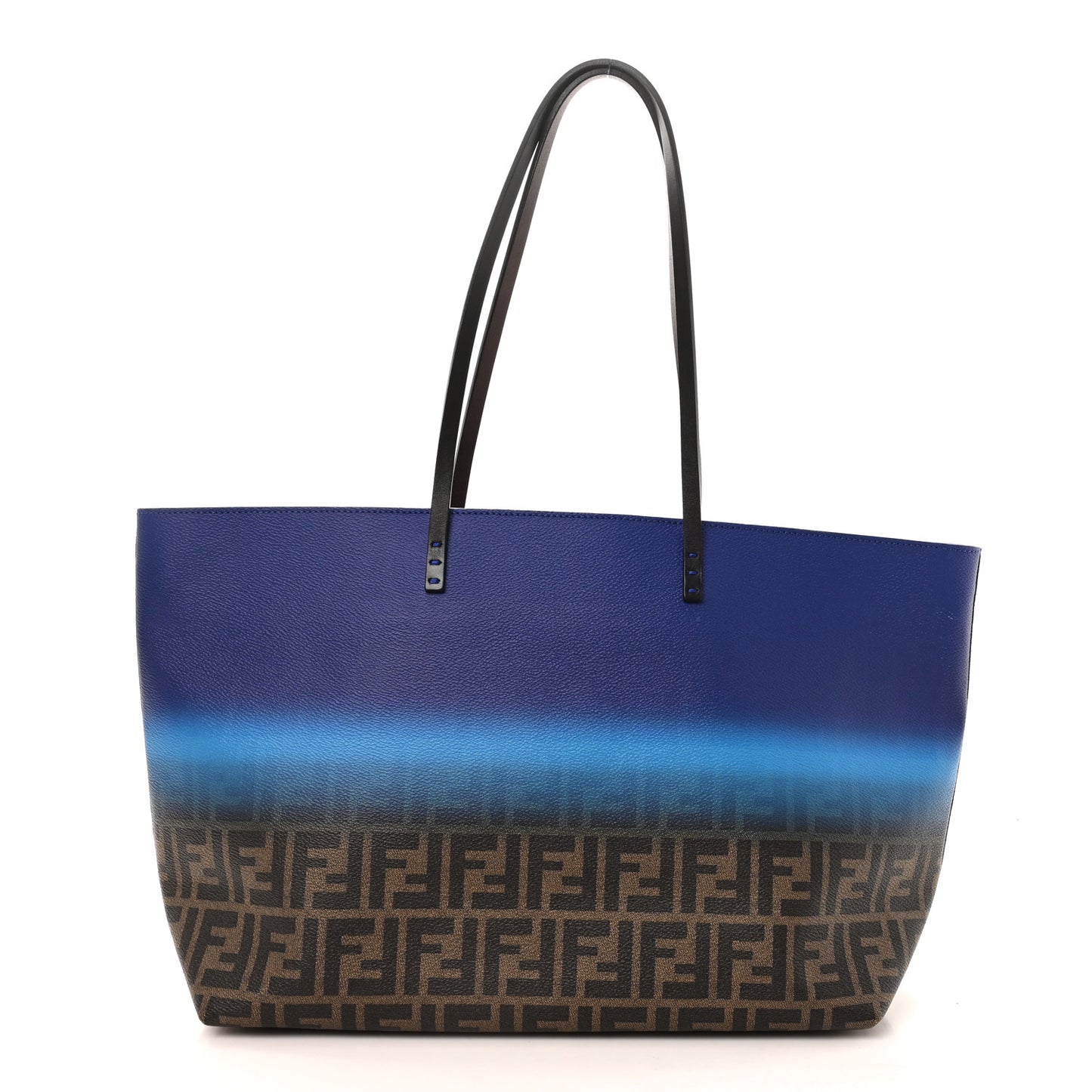 Ombre Zucca Spalmati Medium Roll Tote Tobacco Turquoise