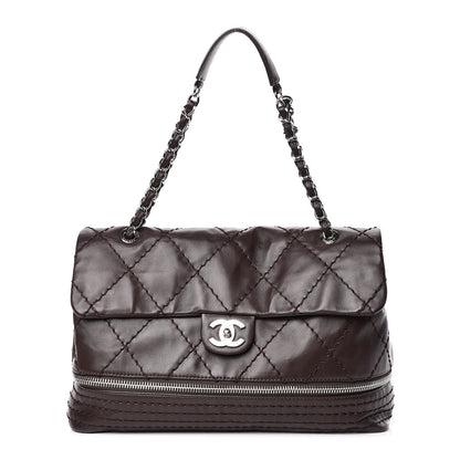 Chanel Calfskin Large Expandable Flap Bag Brown 1 of 11