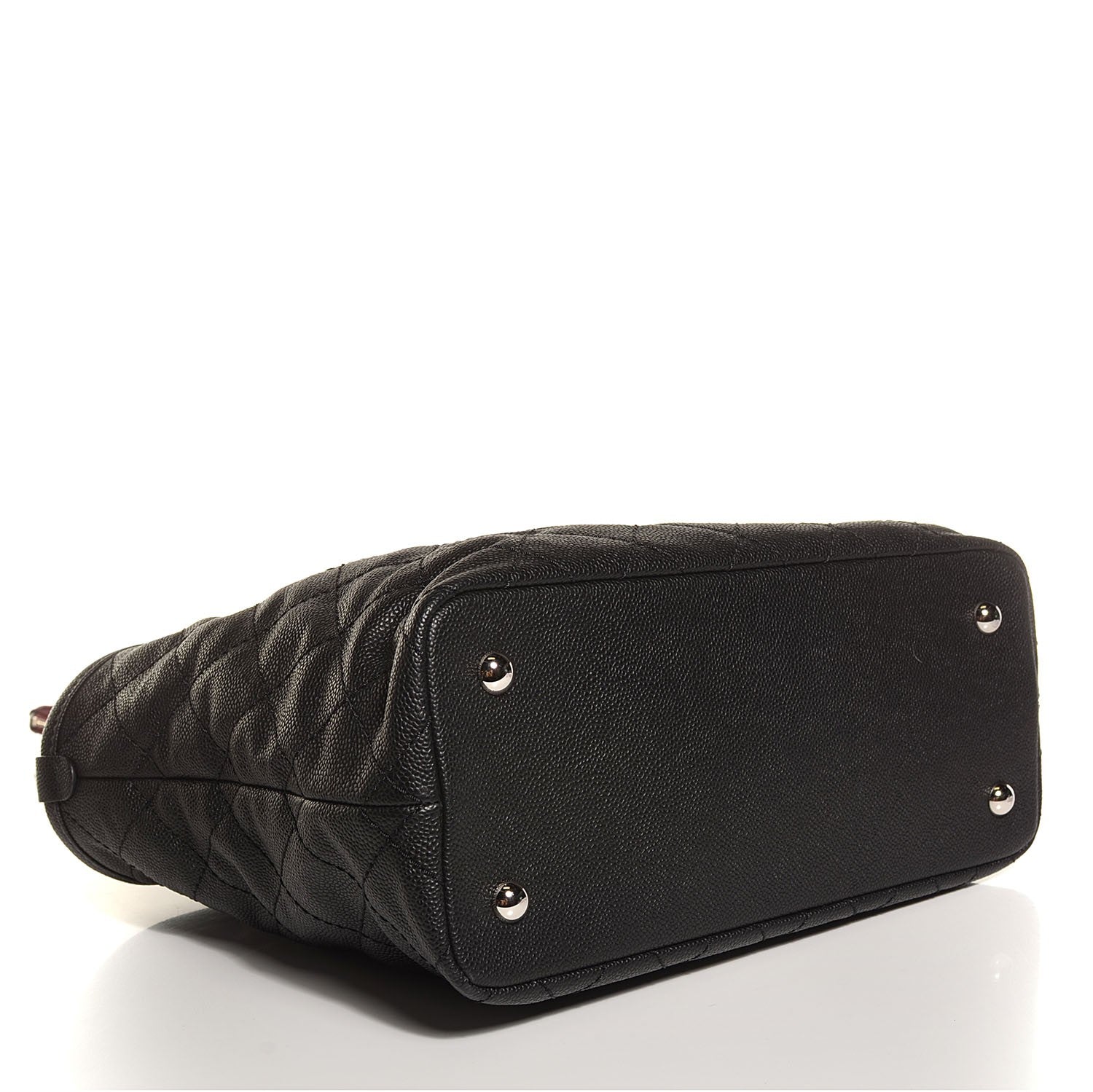 Chanel Grained Calfskin Quilted Small Daily Shopping Tote Black 4 of 8