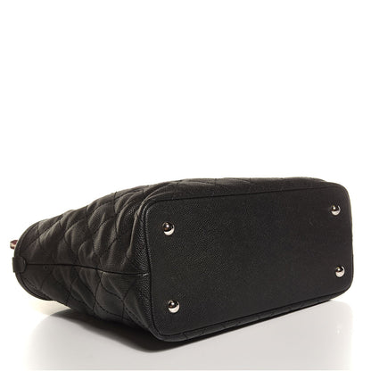 Chanel Grained Calfskin Quilted Small Daily Shopping Tote Black 4 of 8