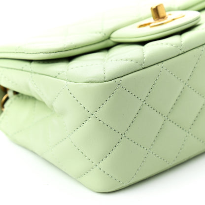 Chanel Lambskin Quilted Mini Pearl Crush Flap Light Green 8 of 9