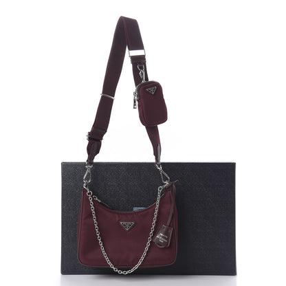 Prada Tessuto Nylon Re-Edition 2005 Shoulder Bag Granato 10 of 10