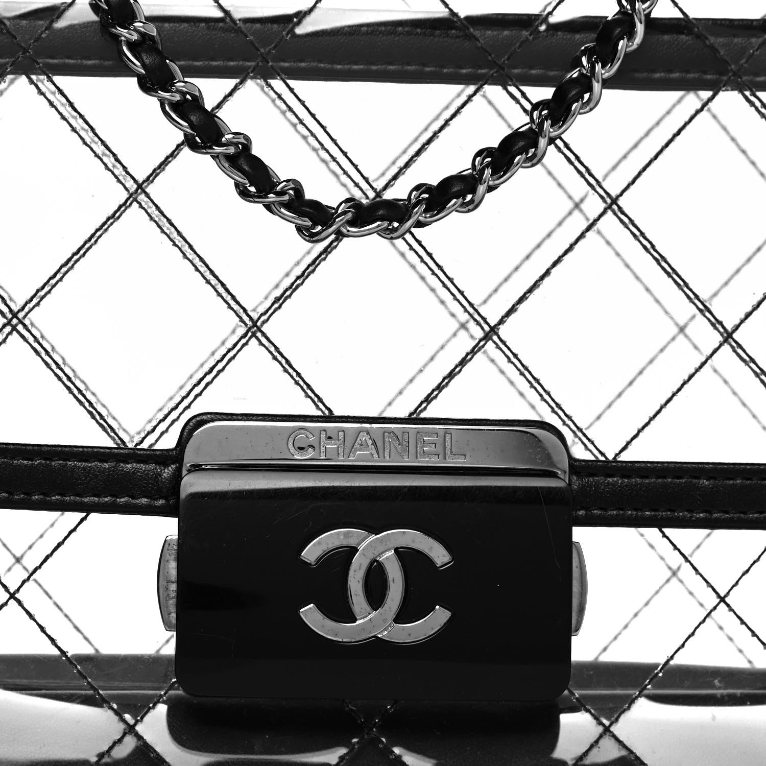 Chanel PVC Lambskin Quilted Mini Beauty Lock Flap Black 8 of 10