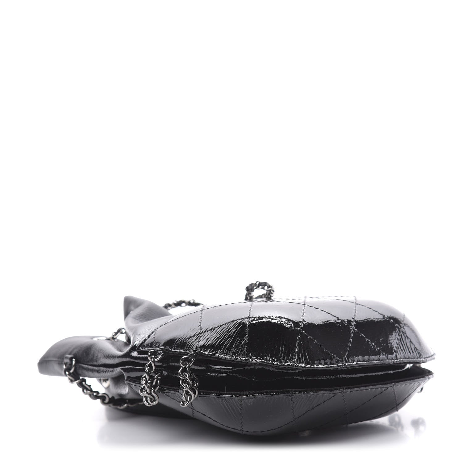 Chanel Patent Goatskin Quilted Small Gabrielle Bucket Black 5 of 12