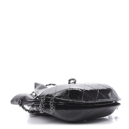 Chanel Patent Goatskin Quilted Small Gabrielle Bucket Black 5 of 12