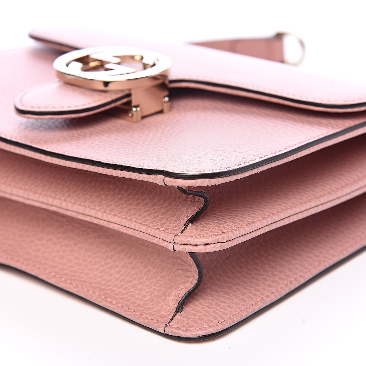 Gucci Dollar Calfskin Small Interlocking G Shoulder Bag Soft Pink 9 of 10