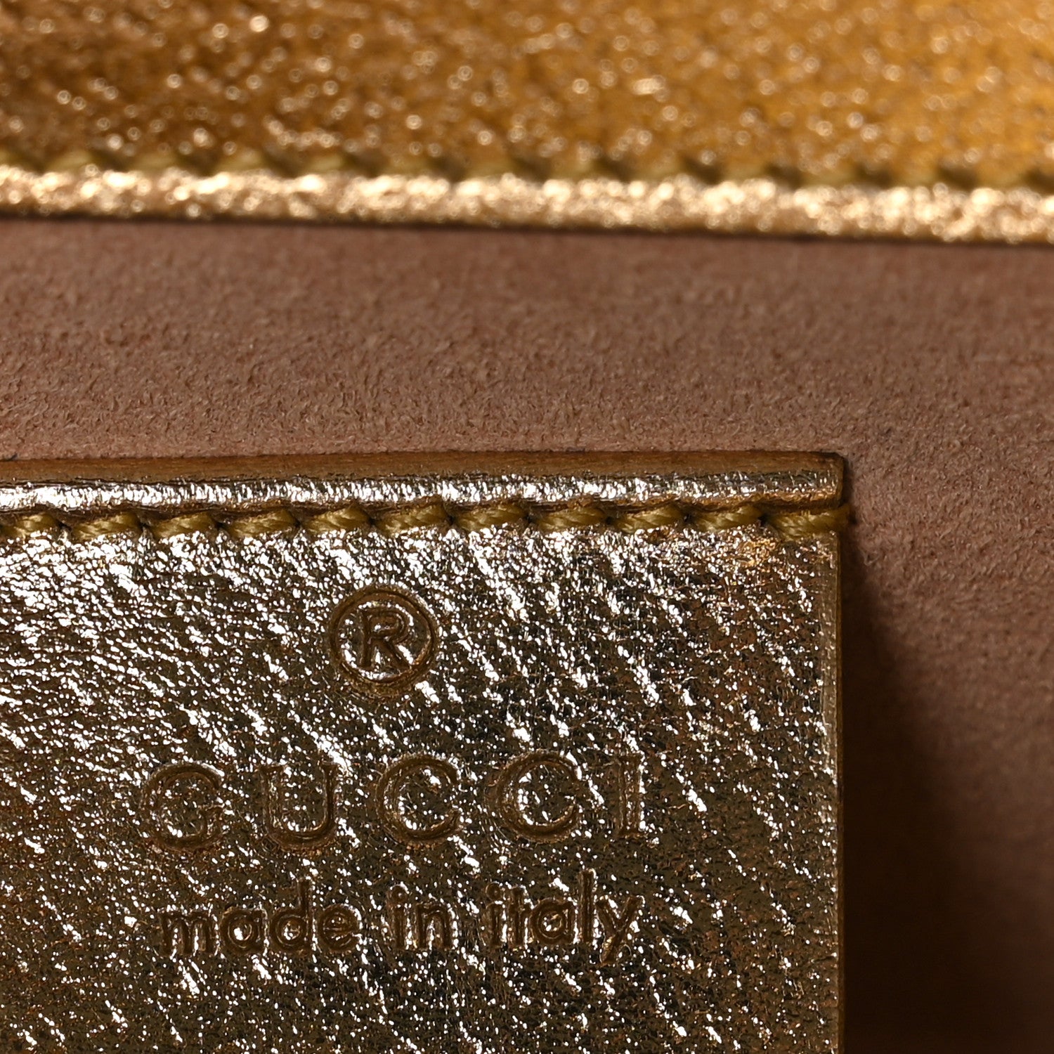 Gucci Metallic Textured Calfskin Crystal Small Dionysus Shoulder Bag Gold 6 of 9