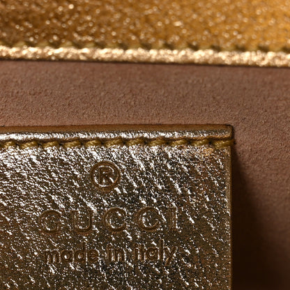 Gucci Metallic Textured Calfskin Crystal Small Dionysus Shoulder Bag Gold 6 of 9