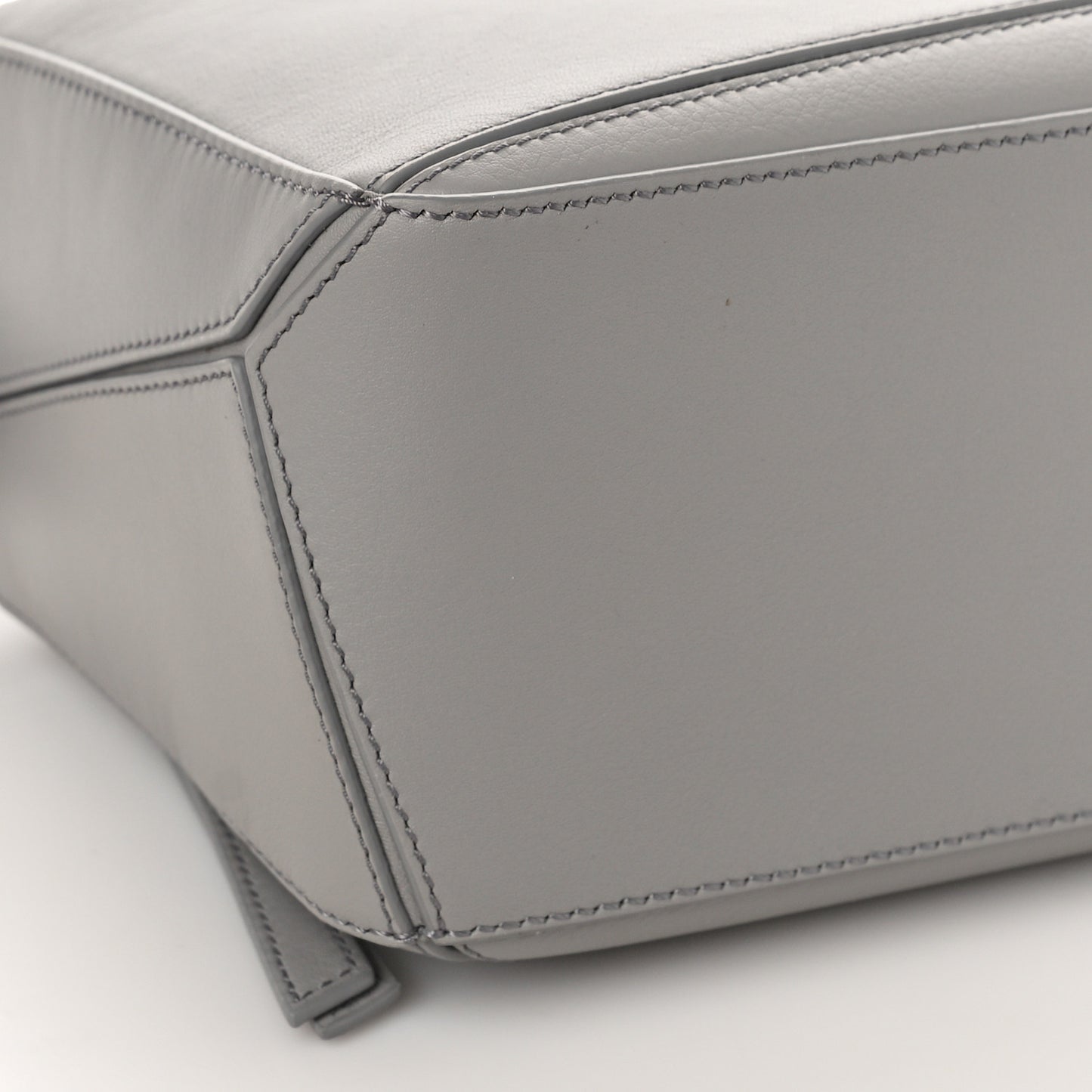 Calfskin Small Puzzle Bag Pearl Grey