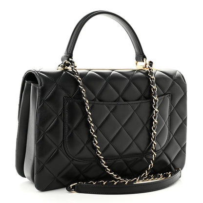 Chanel Lambskin Quilted Medium Trendy CC Flap Dual Handle Bag Black 3 of 11