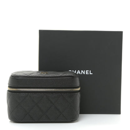 Chanel Caviar Quilted CC Vanity Cosmetic Case Black 12 of 12