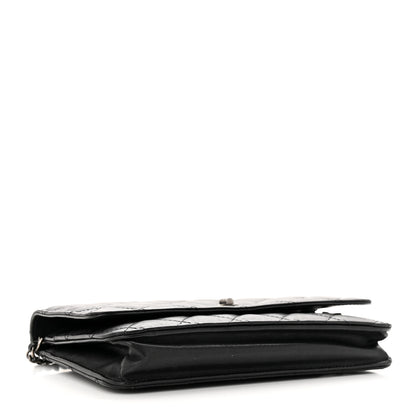 Chanel Aged Calfskin Reissue Wallet On Chain WOC Black 4 of 17