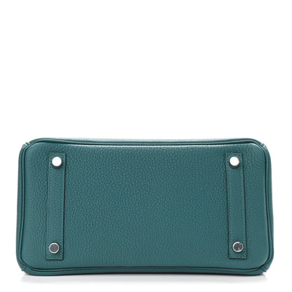 Hermes Togo Verso Birkin 25 Vert Bosphore Bleu Ocean 6 of 32