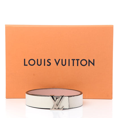 Louis Vuitton Taurillon Calfskin LV Initiales Reversible Belt 85 34 Ivory 10 of 10