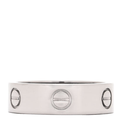 Cartier 18K White Gold 5.5mm LOVE Ring 57 8 1 of 4