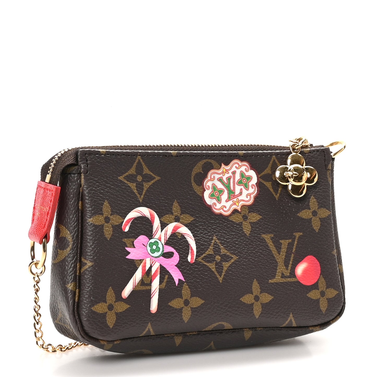 Monogram 2024 Christmas Animation Candy Factory Mini Pochette Accessories Candy Red