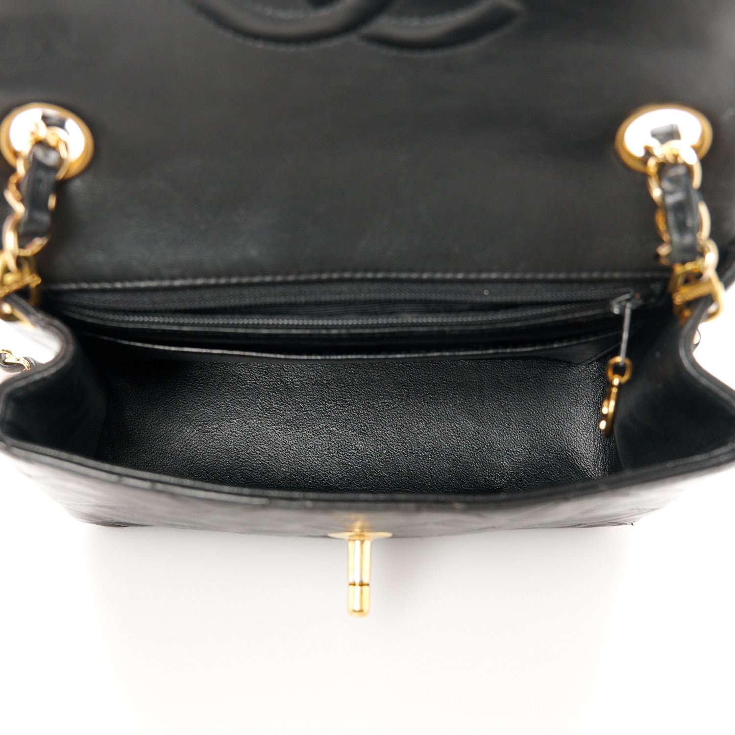Chanel Lambskin Quilted Mini Square Flap Black 5 of 12