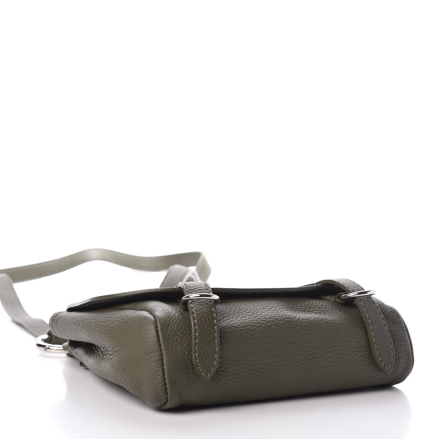 Soft Grain Calfskin Baby Bridle Saddle Bag Green