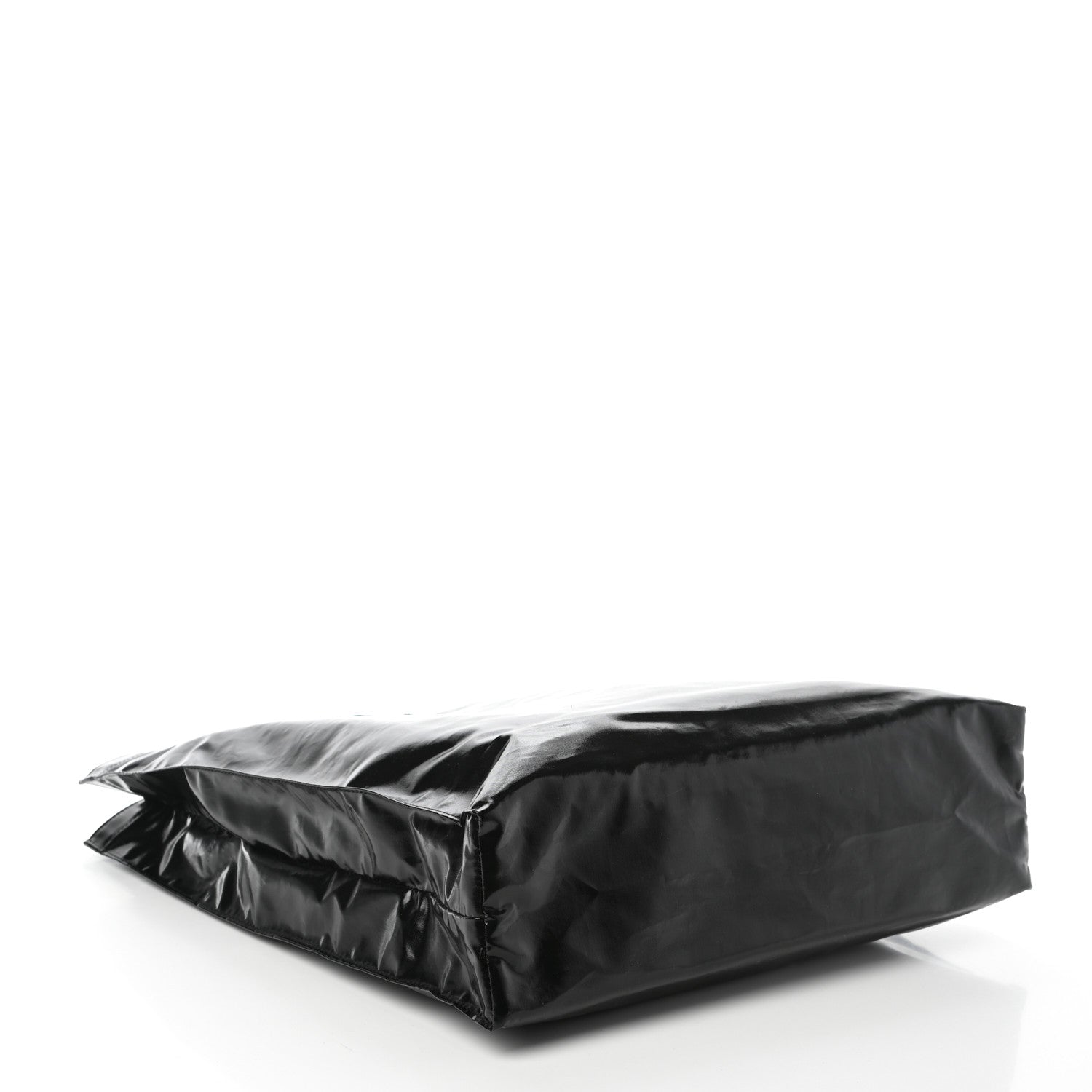 Gucci Patent Canvas Frame Logo Vertical Tote Black Crop 4 of 9