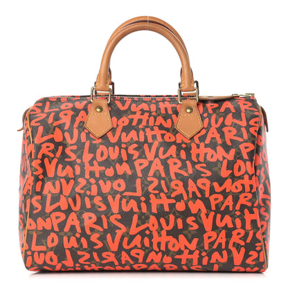 Louis Vuitton Monogram Graffiti Speedy 30 Orange 1 of 21