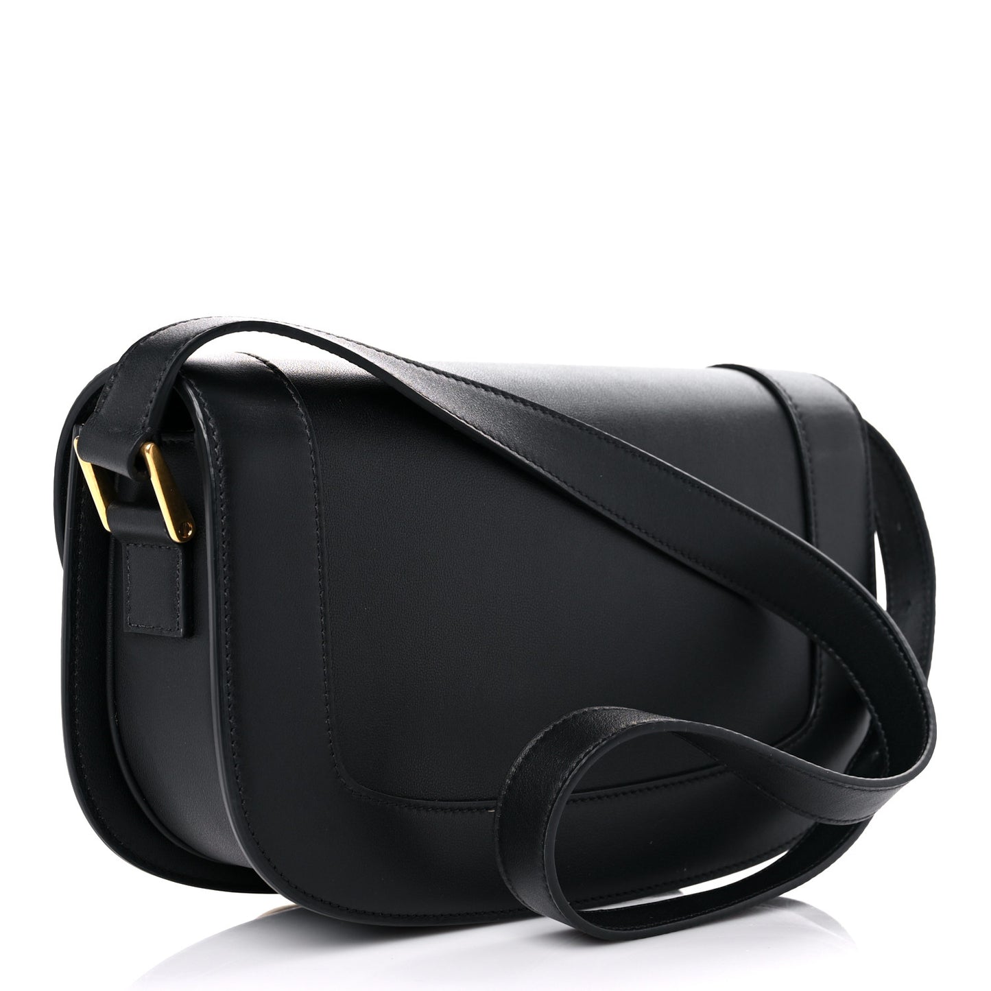 Smooth Calfskin Supervee Shoulder Bag Black