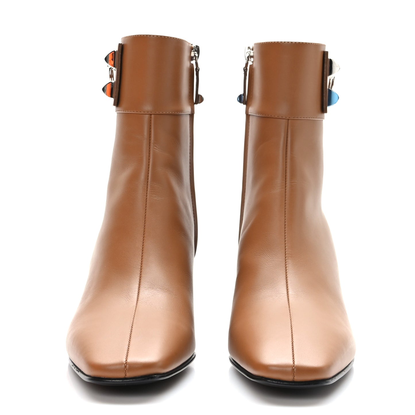 Calfskin Decouverte 50 Ankle Boots 36.5 Beige Dore