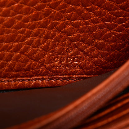 Gucci Metallic Pebbled Calfskin Soho Continental Wallet Burnt Orange 8 of 8