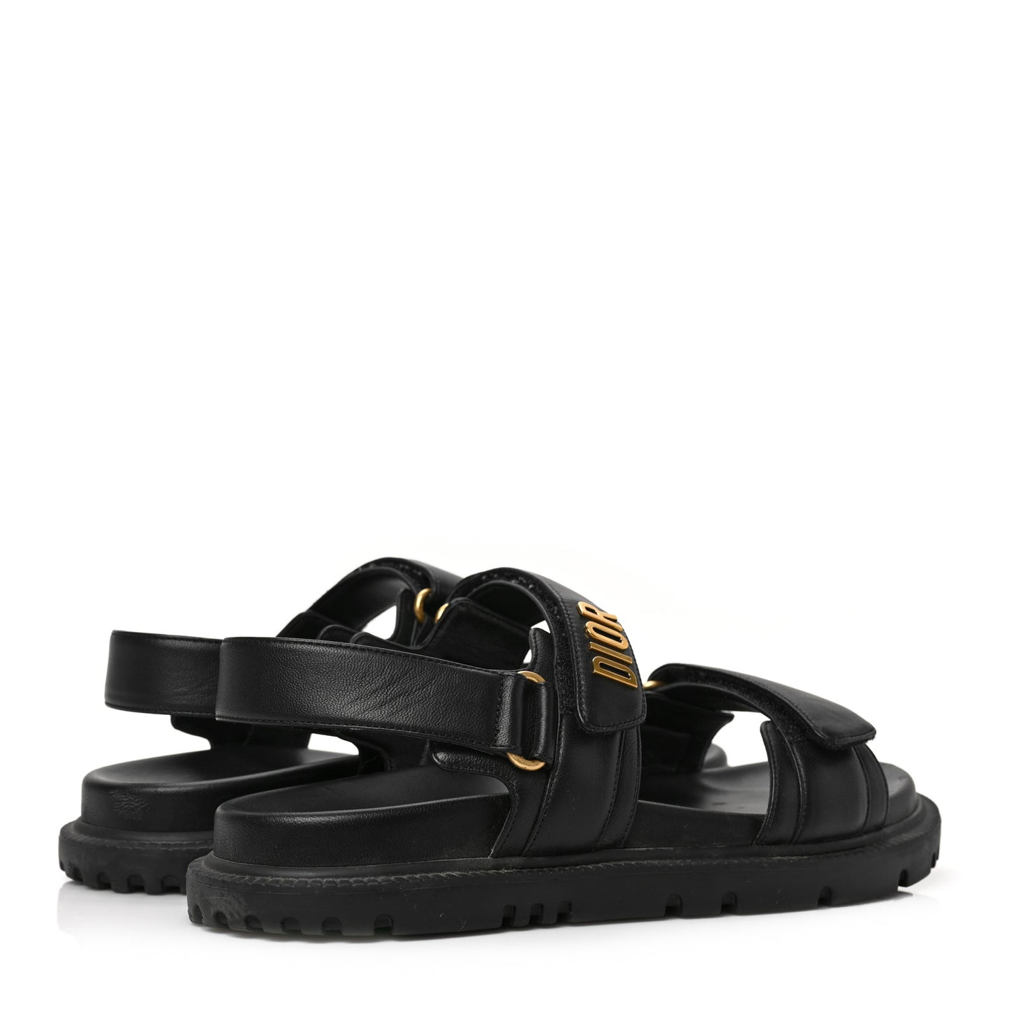 Lambskin Dioract 10mm Sandals 39.5 Black