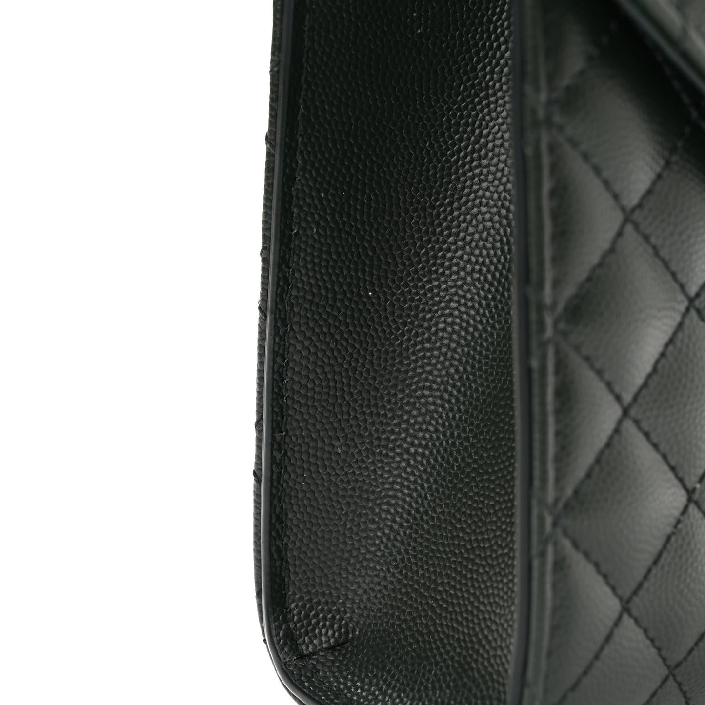 Grain De Poudre Textured Mixed Matelasse Triquilt Medium Monogram Satchel Army Green