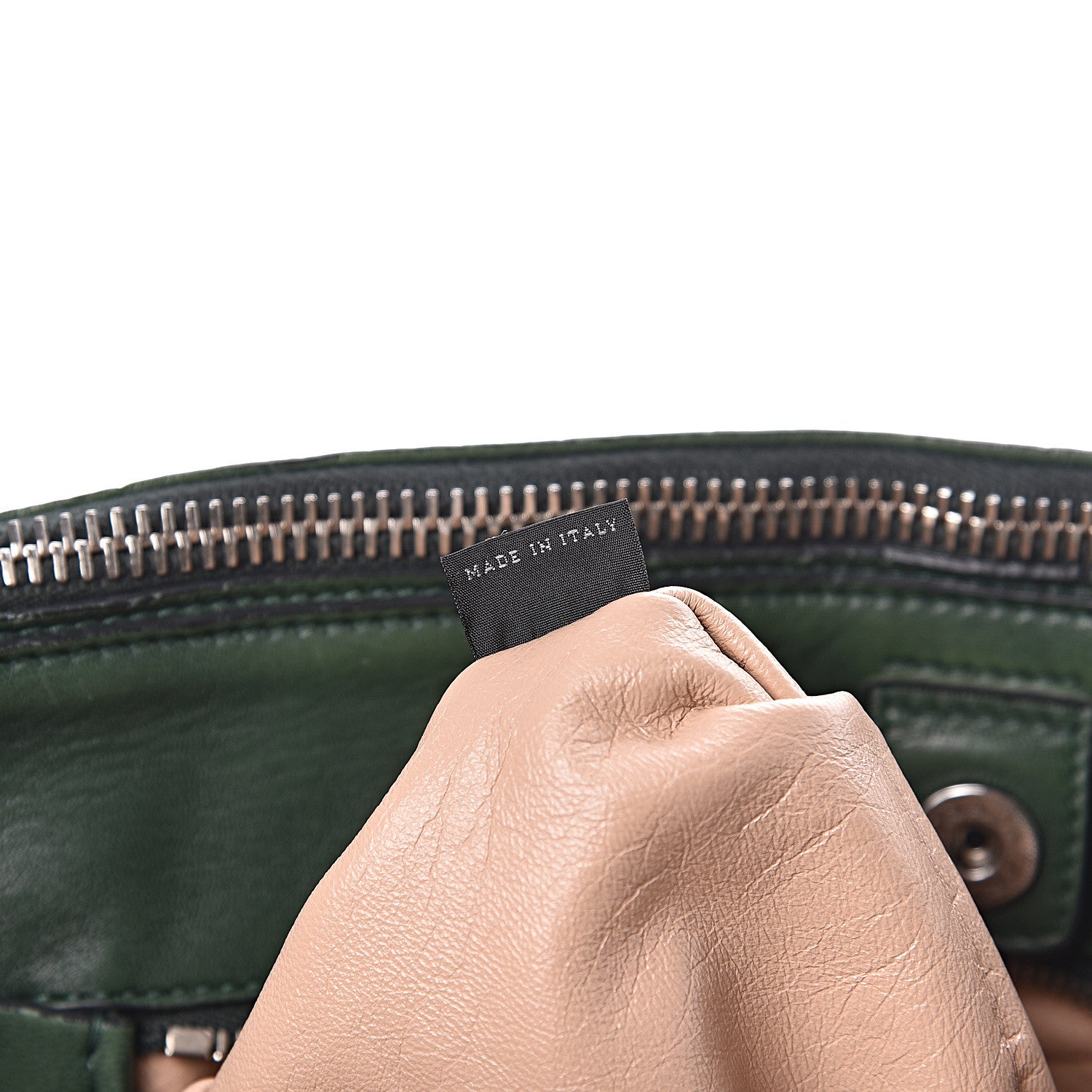 Prada Nappa Gaufre Double Zip Tote Green 7 of 22