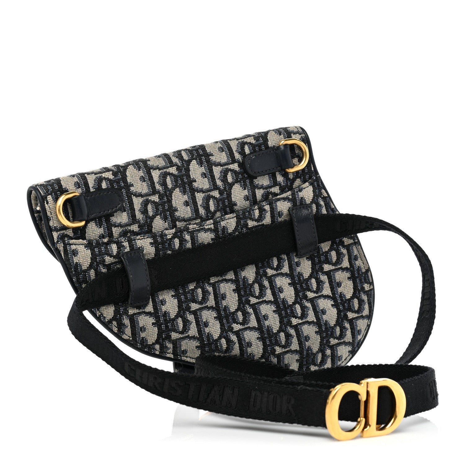 Christian Dior Oblique Saddle Belt Pouch Blue 3 of 8
