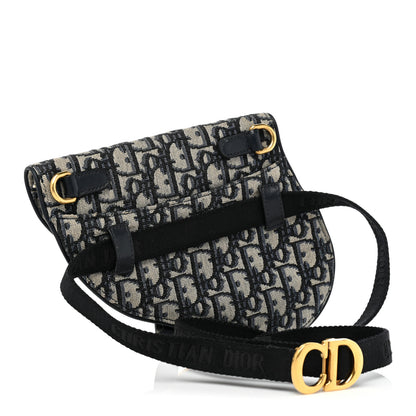 Christian Dior Oblique Saddle Belt Pouch Blue 3 of 8