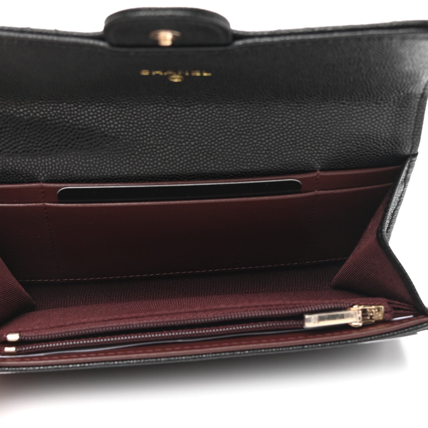 Chanel Caviar Quilted Medium Gusset Flap Wallet Black 5 of 8