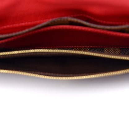 Louis Vuitton Damier Ebene Emilie Wallet Red 4 of 9