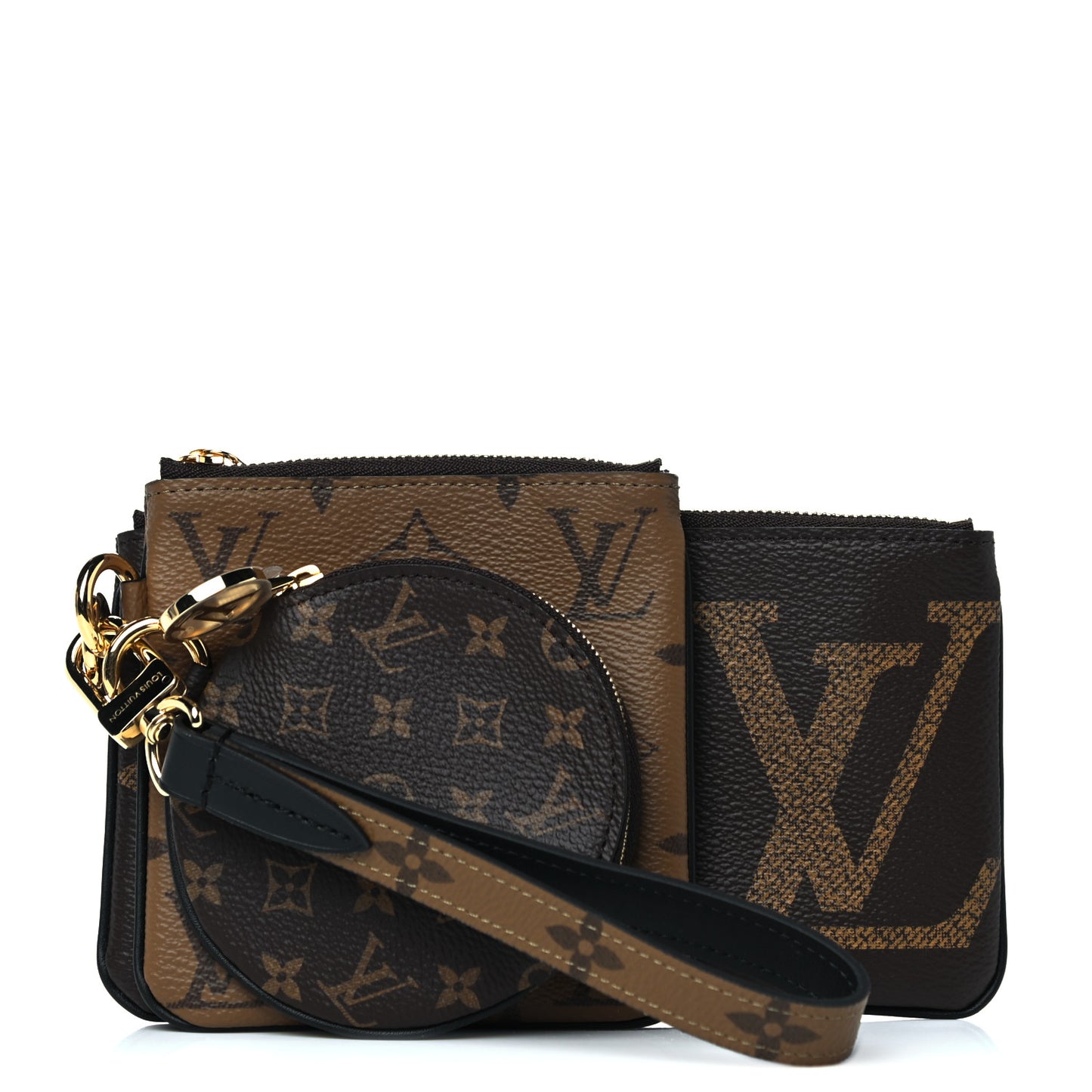 Reverse Monogram Giant Trio Pouch
